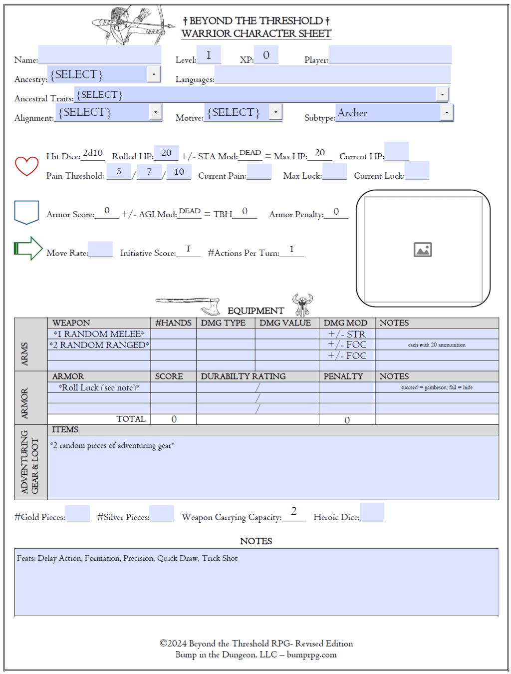 BtT- Revised Character&nbsp;Sheets